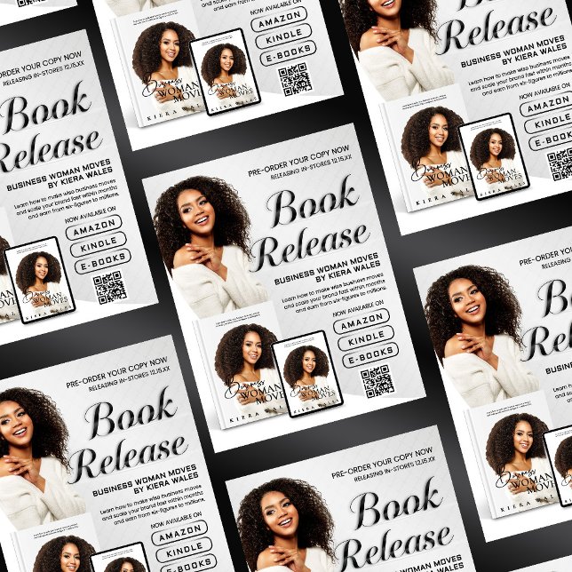 Modern Gray Author Flyer Book Launch Release (Creator Uploaded)