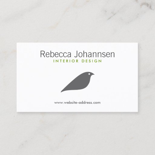 Customizable MODERN GRAY BIRD Designer Business Card
