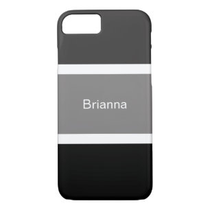 Modern Gray Black And White Stripes iPhone 8/7 Case