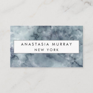 Modern Gray Black & White Marble Minimalist Luxury Business Card