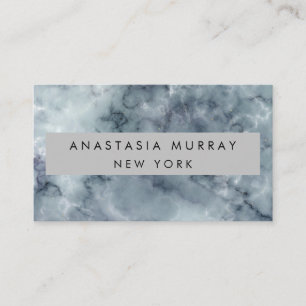 Modern Gray Black & White Marble Minimalist Luxury Business Card