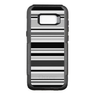 Modern Gray, Black, White Stripes OtterBox Commuter Samsung Galaxy S8+ Case