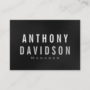 Modern Gray Bold Text Chubby Business Card