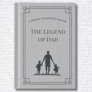 Modern Gray Book Father's Day Folded Greeting Card