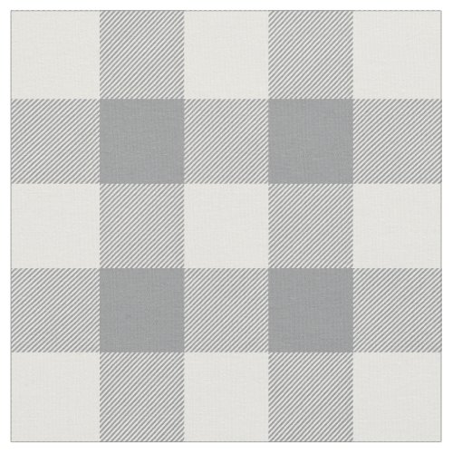 Modern Gray Buffalo Plaid Fabric