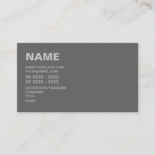 Modern Gray Business Card