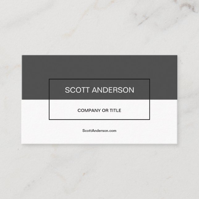 Modern Gray Business Card (Front)