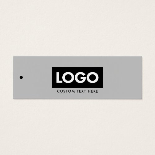 Modern Gray Business Logo Label Clothing Hang Tag