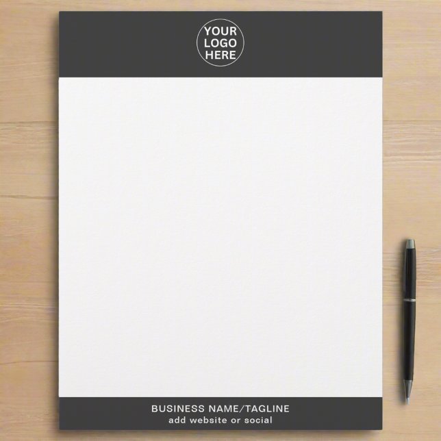 Modern Gray Business Logo Professional Corporate  Letterhead (Creator Uploaded)