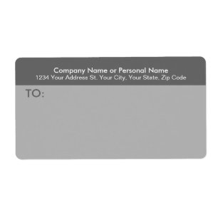 Modern Gray Business Mailing Label
