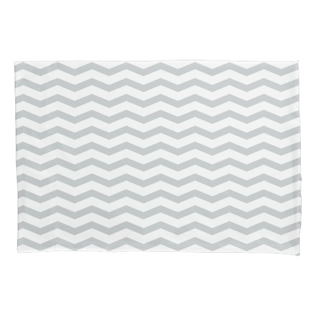Modern gray chevron pattern pillowcase cover print (Front)