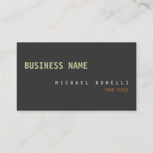 Modern Gray Chic Professional Business Card