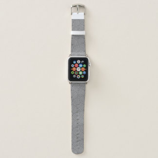 Modern Gray Circle Pattern Apple Watch Band