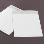 Modern Gray Color Block Thank You Job Interview Letterhead<br><div class="desc">Modern gray color block letterhead template for an after-job interview thank you letter; personalized with your name and contact information at the bottom. Pre-fill it online or handwrite it and send a physical note to your interviewer that will set you apart from the competition by showing gratitude for their time,...</div>