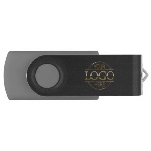 Modern Gray Corporate Company Business Logo Promo Flash Drive