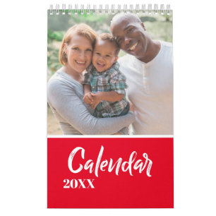 Modern Gray custom multi photo year Celebration C Calendar