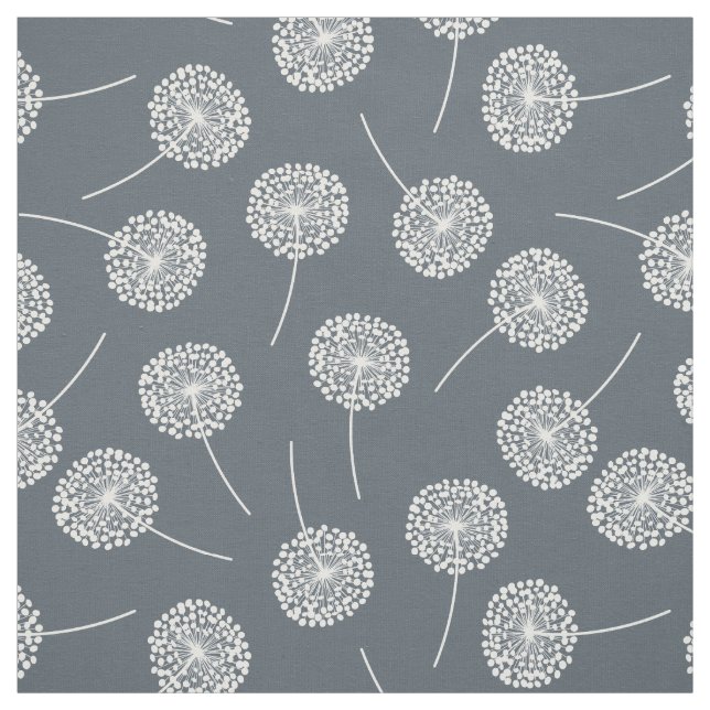 Modern Gray Dandelion Fabric (Swatch)