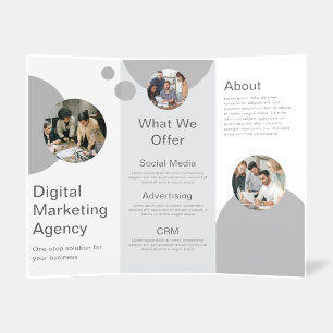 Modern Gray Digital Marketing Agency Brochure