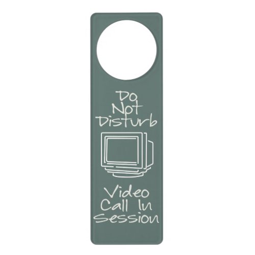 Modern  Gray Do Not Disturb Video Call Door Hanger