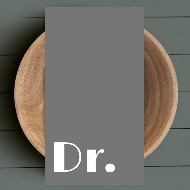 Modern Gray Doctor Medical Hospital Caregiver Business Card (Creator Uploaded)