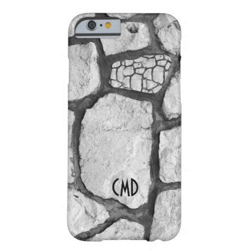 Modern Gray Faux Stone Barely There iPhone 6 Case