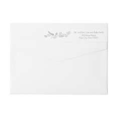 Modern Gray Foliage Return Address label