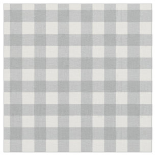 Modern Gray Gingham Fabric