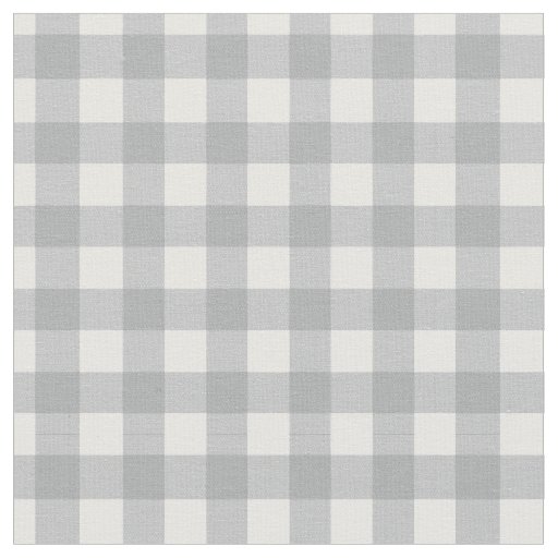 Modern Gray Gingham Fabric