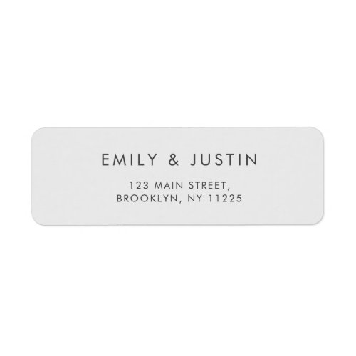 Modern Gray Green Wedding Address Label