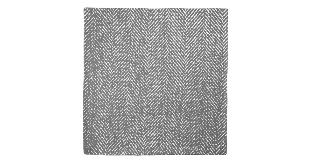 Modern Gray & Herringbone Duvet Cover | Zazzle