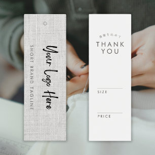 Modern Gray Horizontal Logo Price Tag Mini