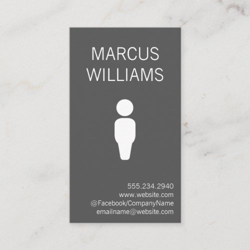 Modern Gray  Icon Business Card