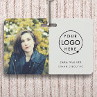 Modern Gray ID Card | Logo Photo Business Staff