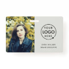 Modern Gray ID Card | Logo Photo Business Staff