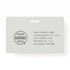 Modern Gray ID Card | Logo Photo Business Staff
