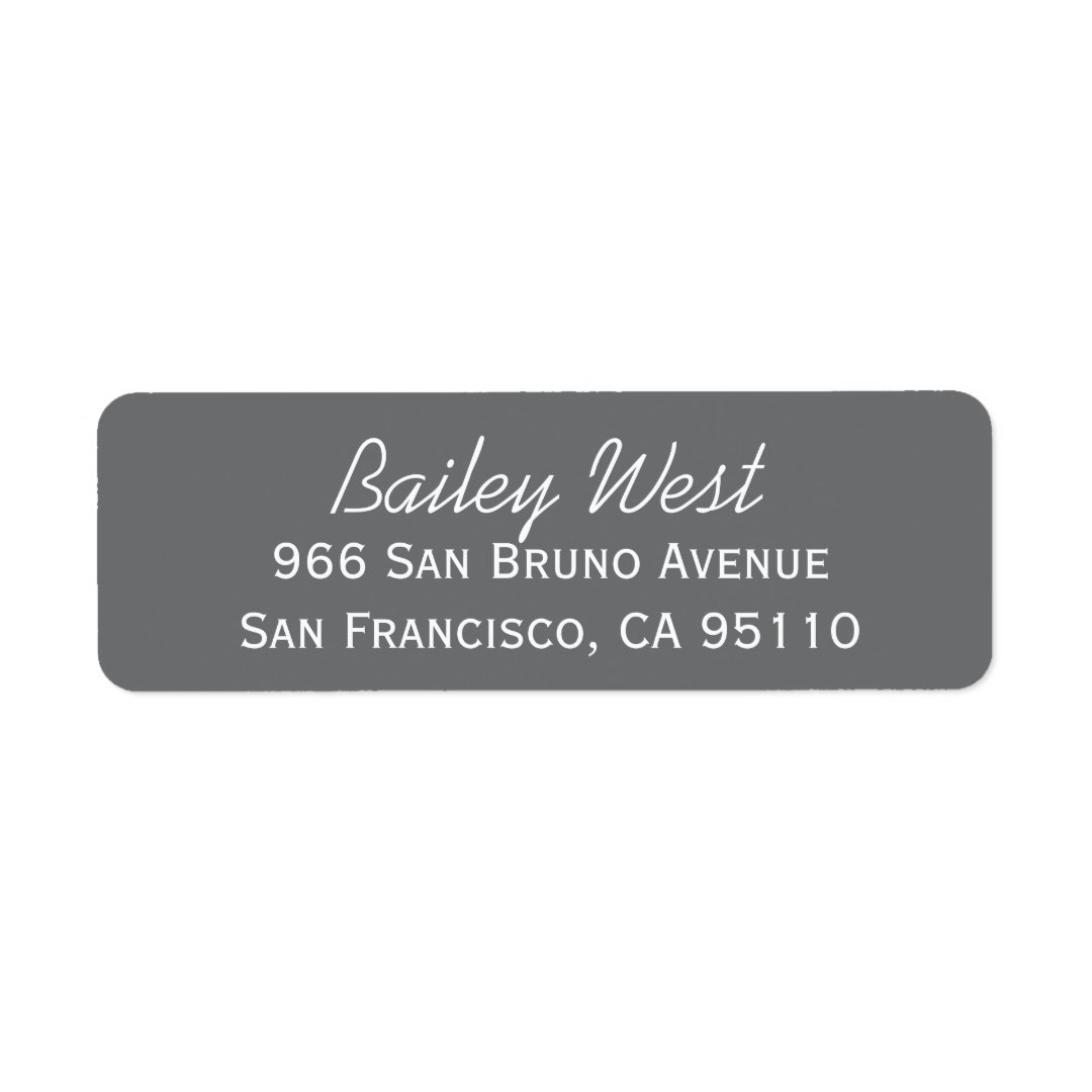 Modern Gray Labels | Zazzle