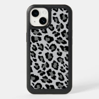 Modern Gray Leopard Cheetah Animal Print Pattern