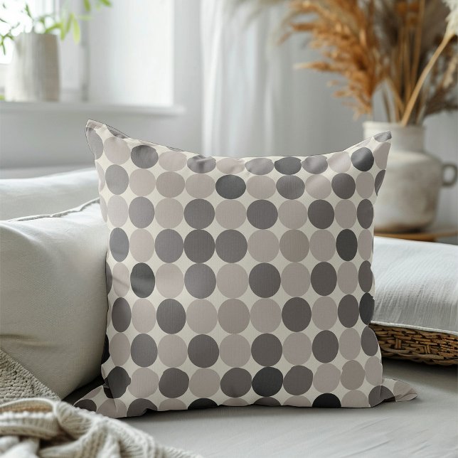 Modern Gray Linked Circles Guest-Wow Decor Throw Pillow (Creator Uploaded)