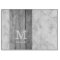  Modern Gray Marble And Wood Family Name Monogram 