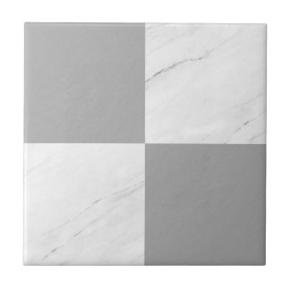 Modern Gray Marble Geometric Checker