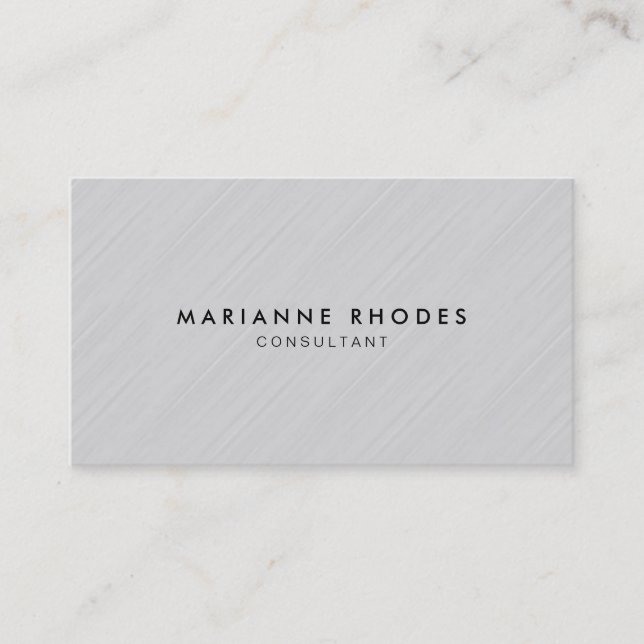 Modern Gray Minimalistic Business Card (Front)