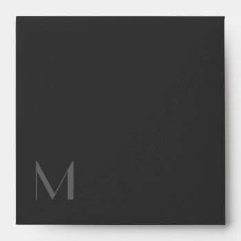 Modern Gray Monogram Personalized Envelopes by TwoBecomeOne at Zazzle