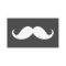 Modern gray mustache professional business card