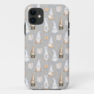 Modern Gray Neutral Gnome Christmas Pattern Case-M iPhone 11 Case