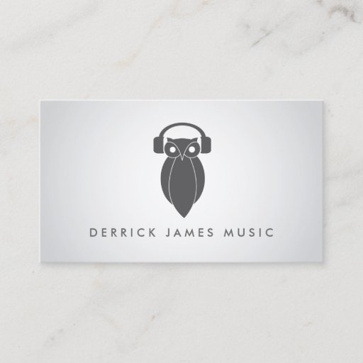 Customizable NIGHT OWL in GRAY Business Card