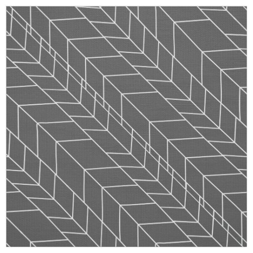 Modern Gray or Any Custom Color Herrinbone Fabric