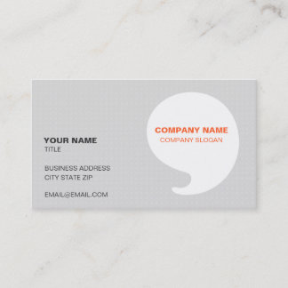 Modern Gray & Orange Design Business Card