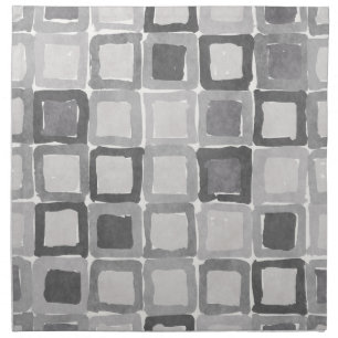 Modern Gray Painted Patches  Cloth Napkin