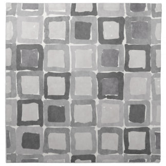 Modern Gray Painted Patches Cloth Napkin