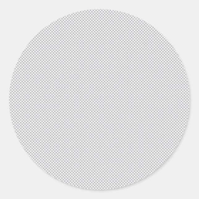 Modern Gray Polka Dot Event Sign Background Classic Round Sticker (Front)